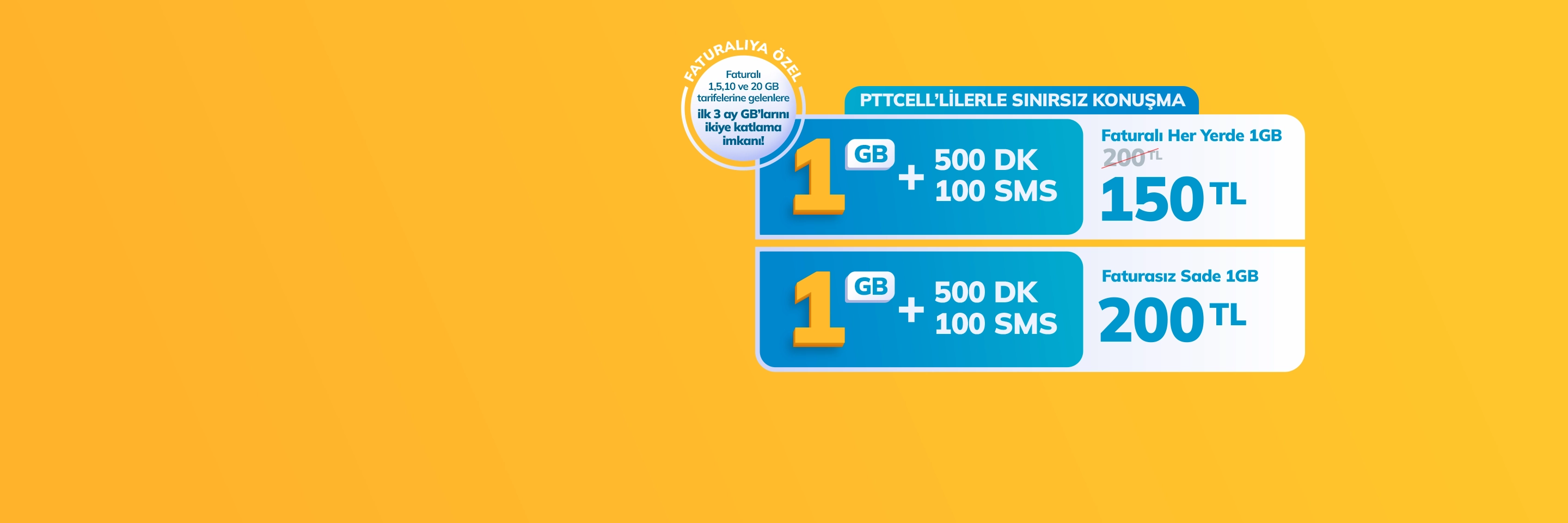 <p>Pttcell 1GB Tarife ve Paketi</p>